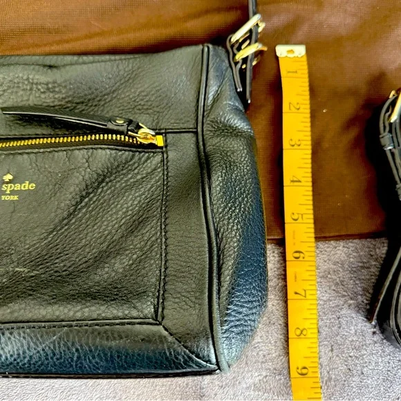 Black Leather Kate Spade Hand Bag - Picture 7 of 9